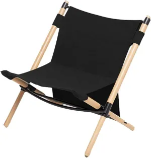 Camping Chair Folding Chair Portable Chair Folding Chair Outdoor Break Solid Wood Recliner Folding Canvas Seat Stool for Outdoor Pool Leisure Beach Lounge Camping Chairs for Adults