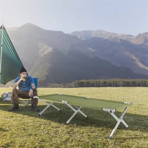 Camping Cot, Easy-to-Assemble Folding Cot, Great for Camping, Lounging, & Elevated Sleeping, Emergency Bed, Guest Folding Bed Adjustable Portable 74.41" L x 25.2" W x 16.54" H