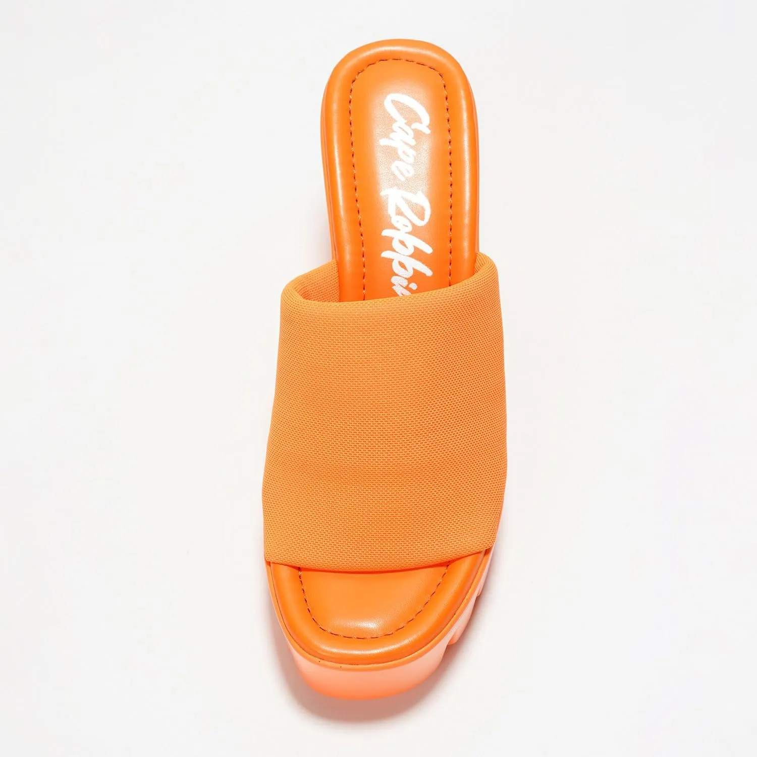 Cape Robbin Women's Round Toe Platform Sandals - Comfortable Block Heel Slip-On Summer Sandals (Echoya)