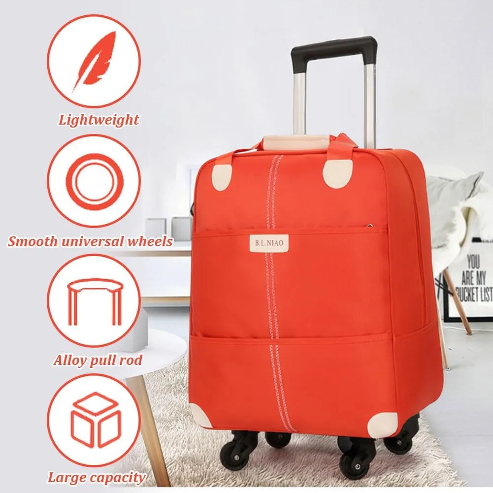 Carry On Luggage Set, 18" 14" Lightweight Airline Approved Carry On Suitcase with Spinner Wheels, Durable Luggage with Duffel Bag for Business and Travel, Blue