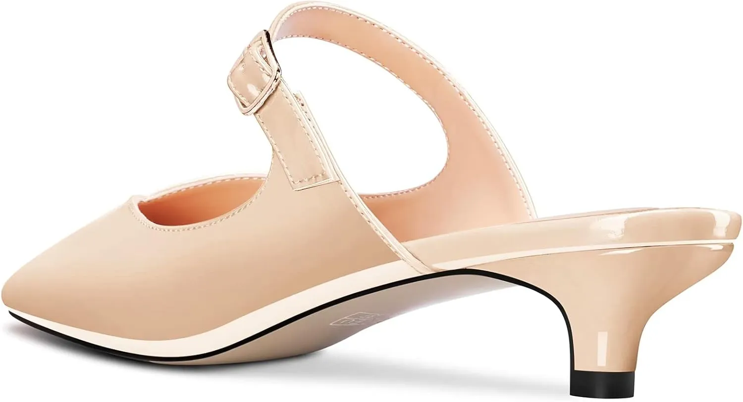 Castamere Women Low Kitten Heel Square Toe Slip-on Pumps Wedding Dress 1.2 Inches Heels