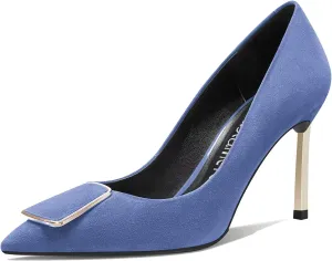 Castamere Women Stiletto High Heel Close Pointed Toe Pumps Slip-on Party Office Dress Cute Classic Shoes 3.3 Inches Heels