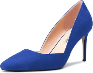Castamere Women Stiletto High Heel Square Toe Slip-on Pumps Wedding Dress Classic 3.3 Inches Heels