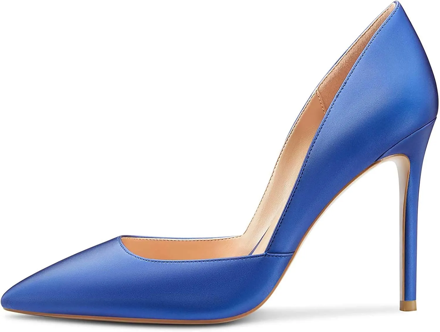 Castamere Womens D'Orsay Slip On High Heels Pumps Elegant Pointy Toe Stilettos 10CM Heel Shoes