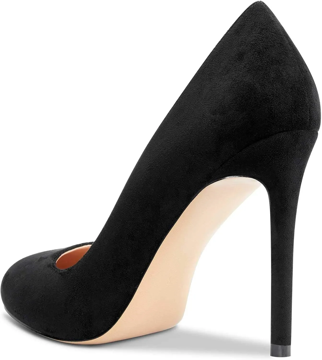Castamere Womens Round Toe High Heels Pumps Slip On Stilettos 10CM Heel