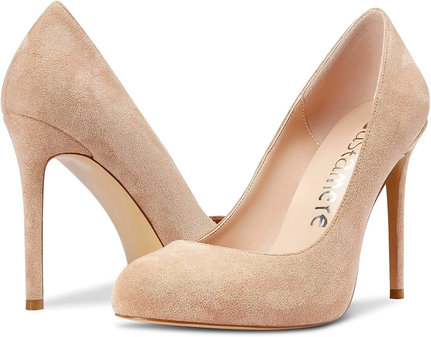 Castamere Womens Round Toe High Heels Pumps Slip On Stilettos 10CM Heel