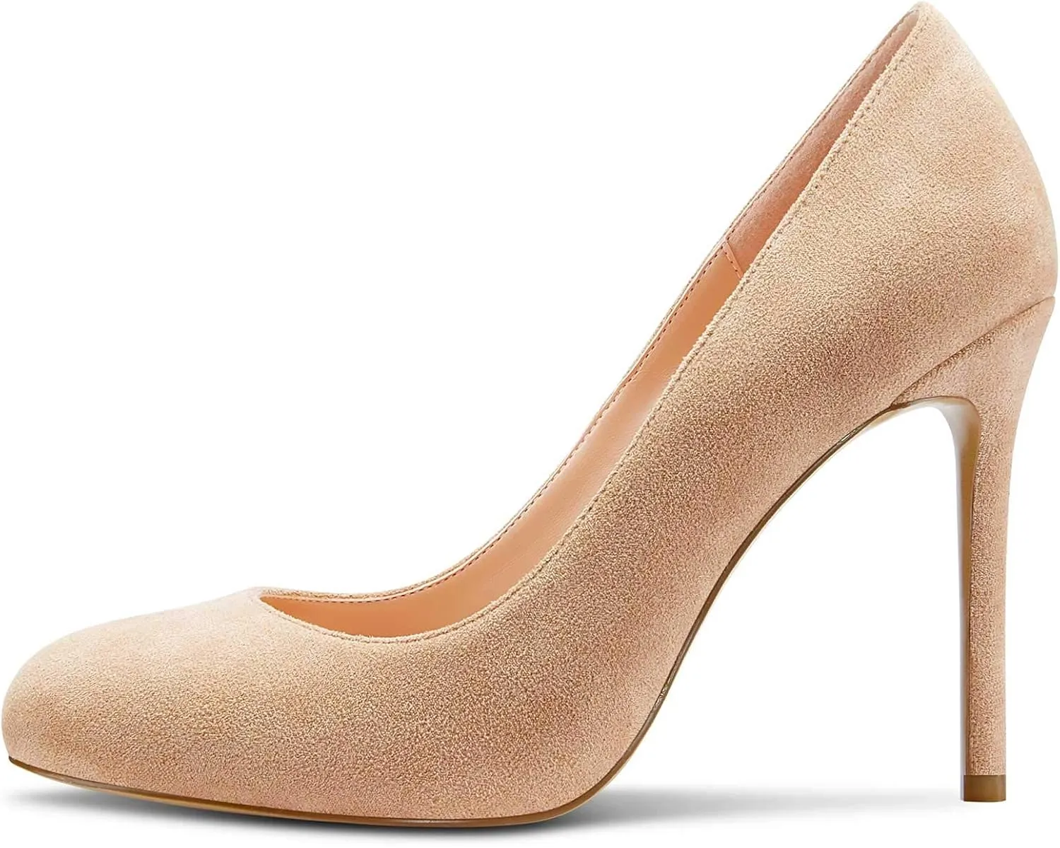 Castamere Womens Round Toe High Heels Pumps Slip On Stilettos 10CM Heel