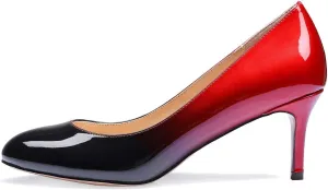 Castamere Womens Round Toe Pumps Stiletto Mid Heels Office Slip-on 6CM Heels