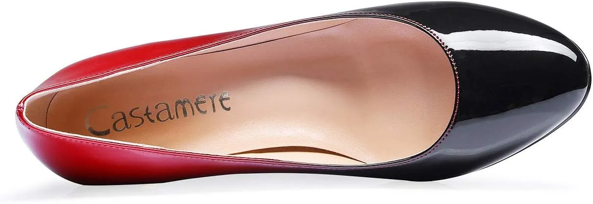 Castamere Womens Round Toe Pumps Stiletto Mid Heels Office Slip-on 6CM Heels