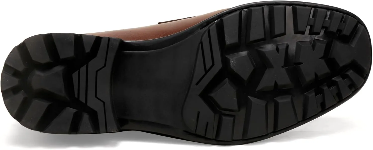 Casual Dress Shoes for Men, Premium Formal Buckle Dress Loafers Business Slip-on Penny Loafer for Mens
