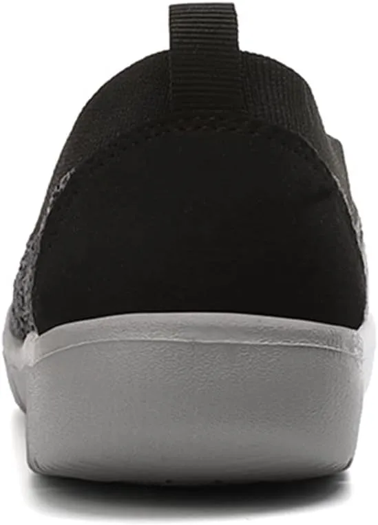 ChicWind Women's Easy Slip on Sock Shoes Round Toe Mesh Nurse Flat Sneakers Work Loafers