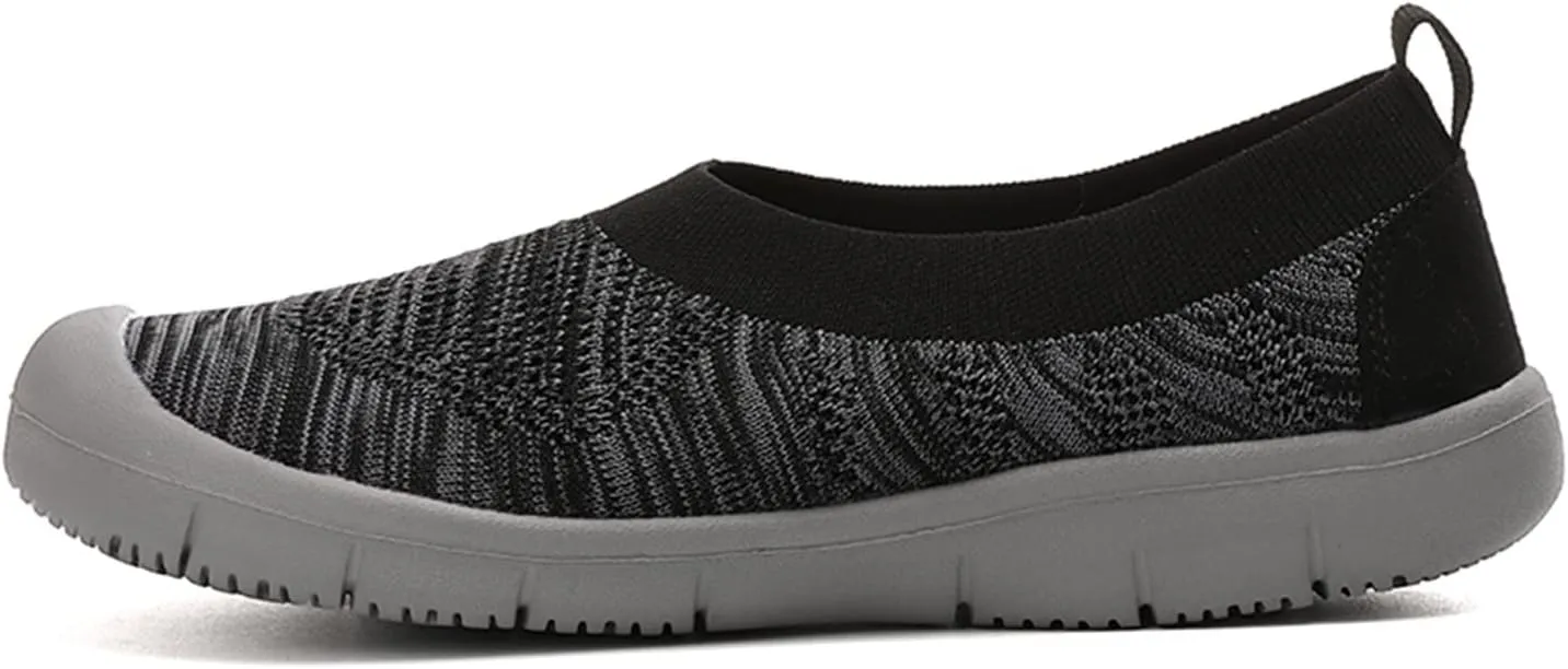 ChicWind Women's Easy Slip on Sock Shoes Round Toe Mesh Nurse Flat Sneakers Work Loafers