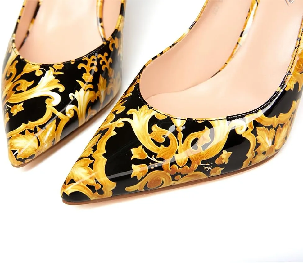 China Doll Shoes - Oriental Print Snake Skin Pumps, Pointed Toe Stiletto Heels, Classic Floral Designs, Comfortable Chinoiserie Dress Shoes