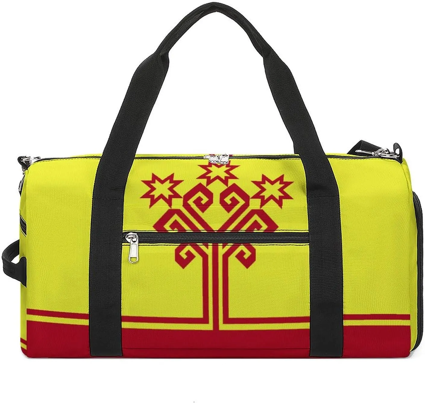 Chuvashia Flag Duffel Bag for Men Women with Shoe Compartment Weekender Tote