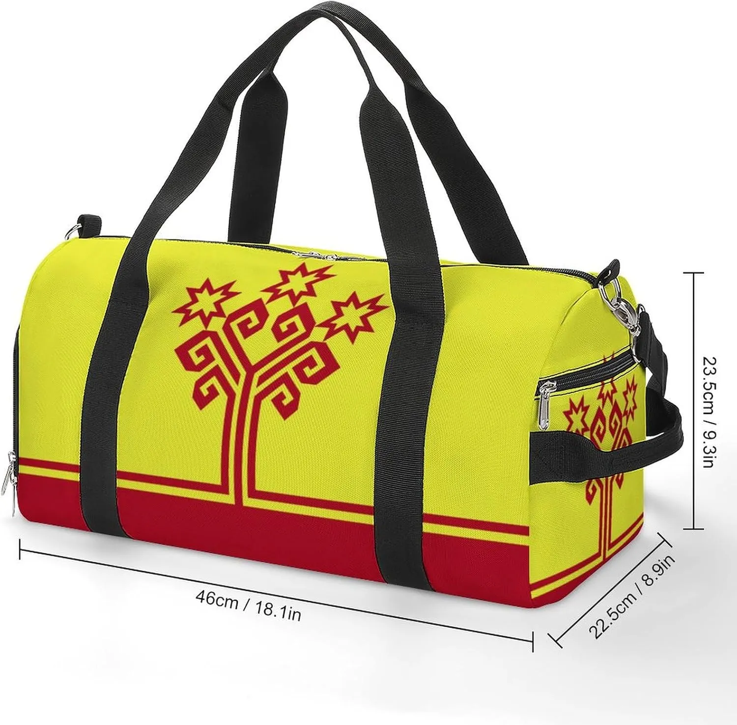 Chuvashia Flag Duffel Bag for Men Women with Shoe Compartment Weekender Tote