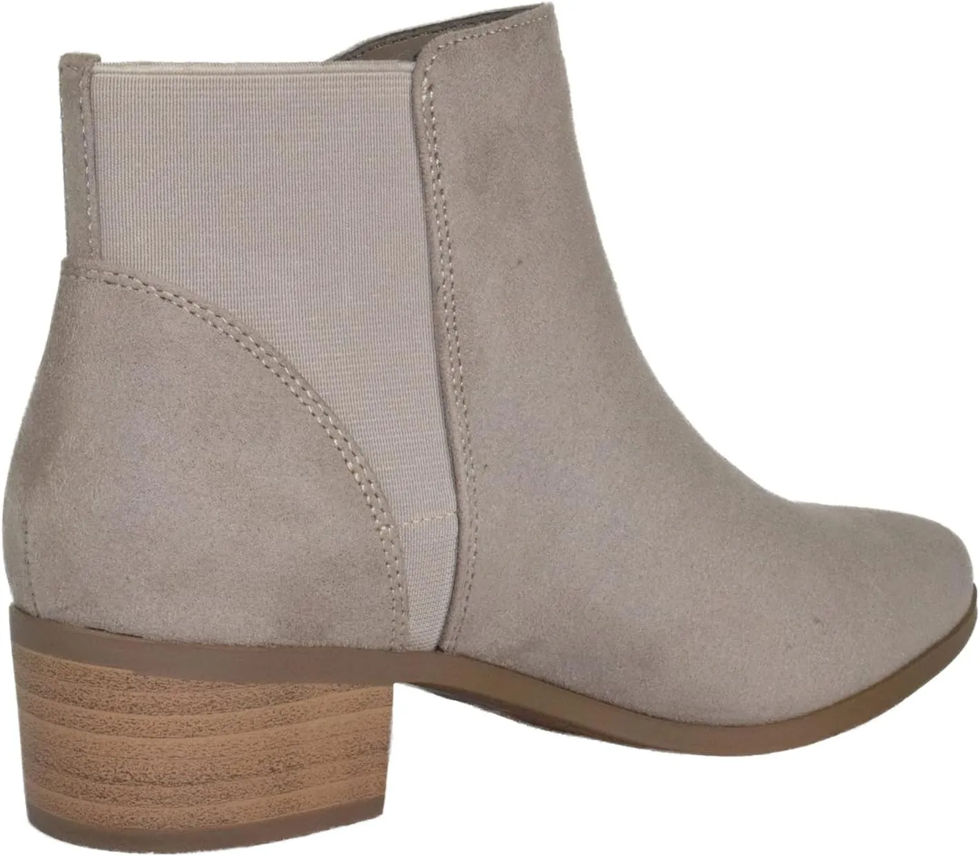 CITYCLASSIFIED Women Ankle Boots Elastic Sides Slip-On Booties Block Heel Pointed Toe Jocelyn-S