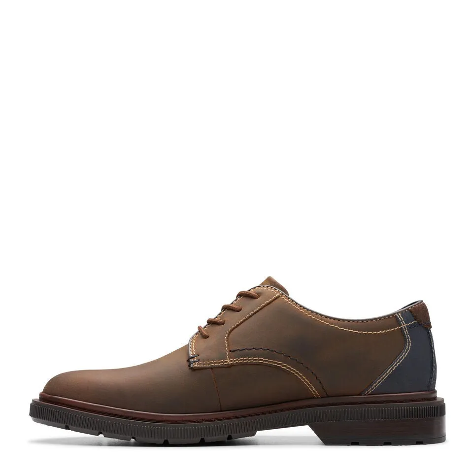 Clarks Men's Burchill Derby Beeswax Leather