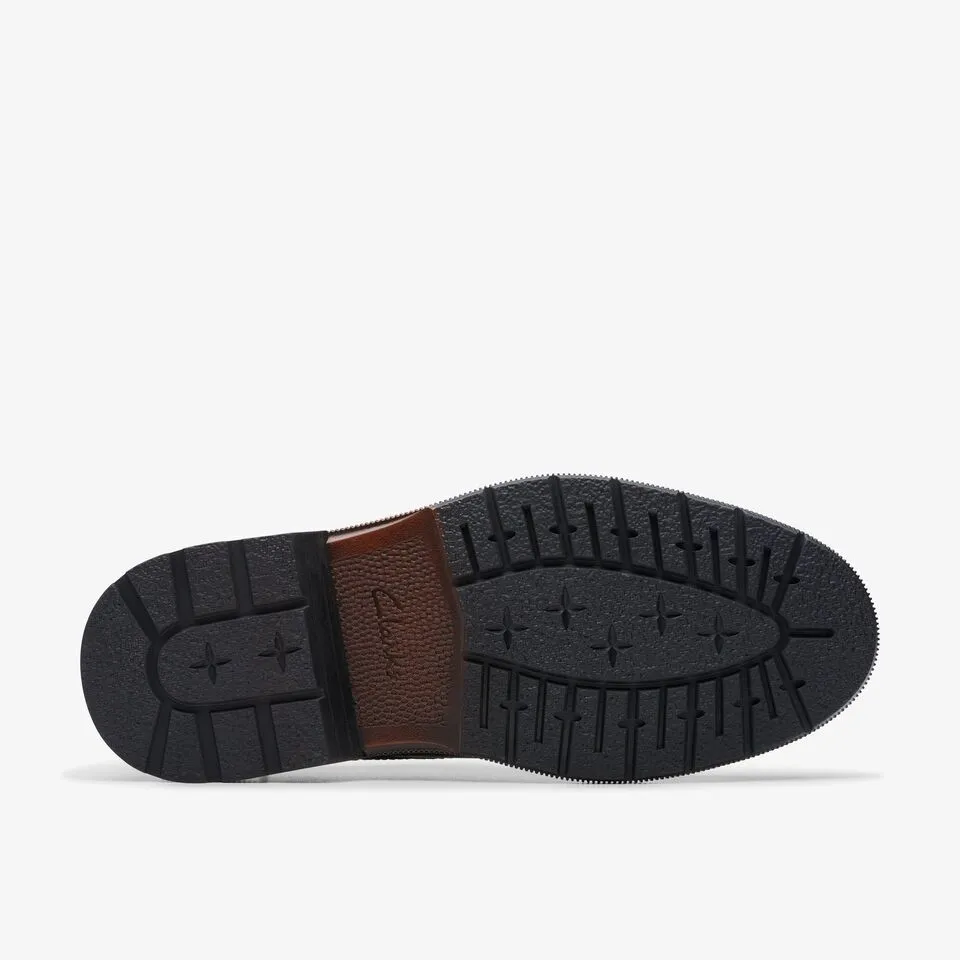 Clarks Men's Burchill Derby Black Leather