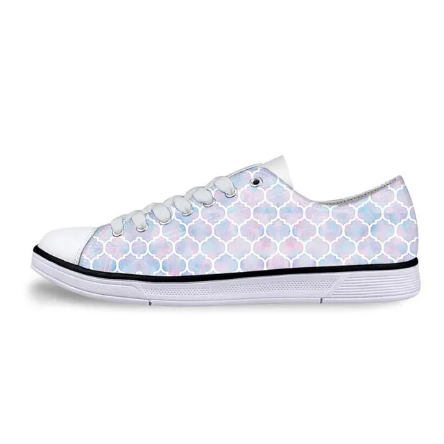 Classic Low Style Canvas Shoes for Women-Moroccan Casual