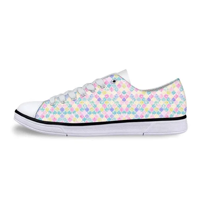 Classic Low Style Canvas Shoes for Women-Moroccan Casual