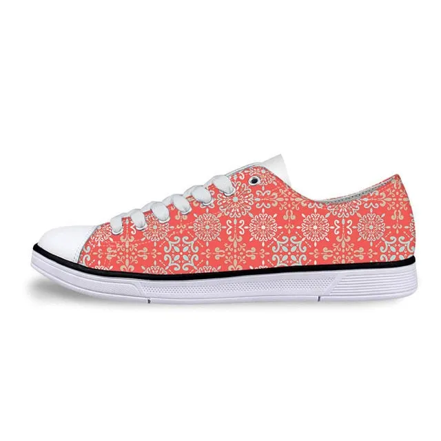 Classic Low Style Canvas Shoes for Women-Moroccan Casual
