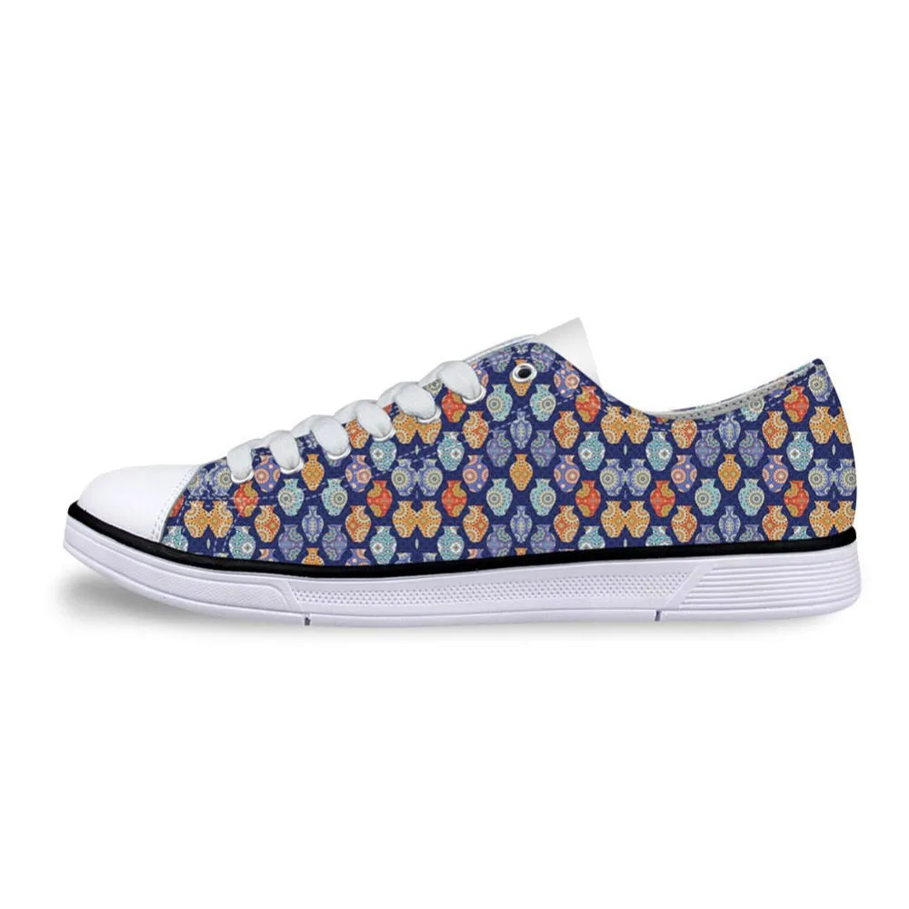 Classic Low Style Canvas Shoes for Women-Moroccan Casual