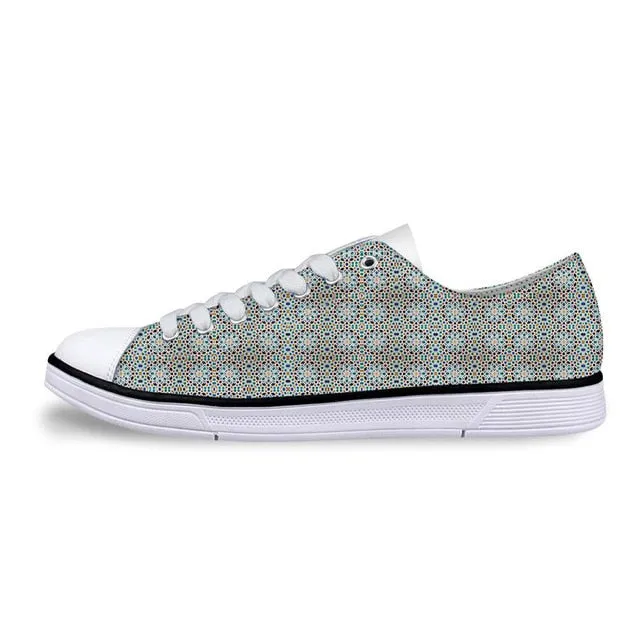 Classic Low Style Canvas Shoes for Women-Moroccan Casual