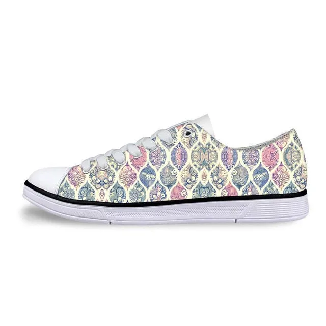 Classic Low Style Canvas Shoes for Women-Moroccan Casual
