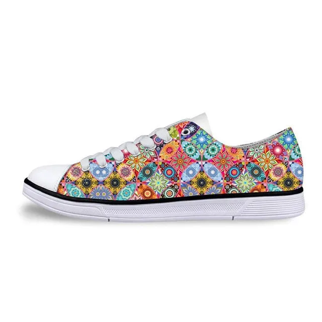 Classic Low Style Canvas Shoes for Women-Moroccan Casual