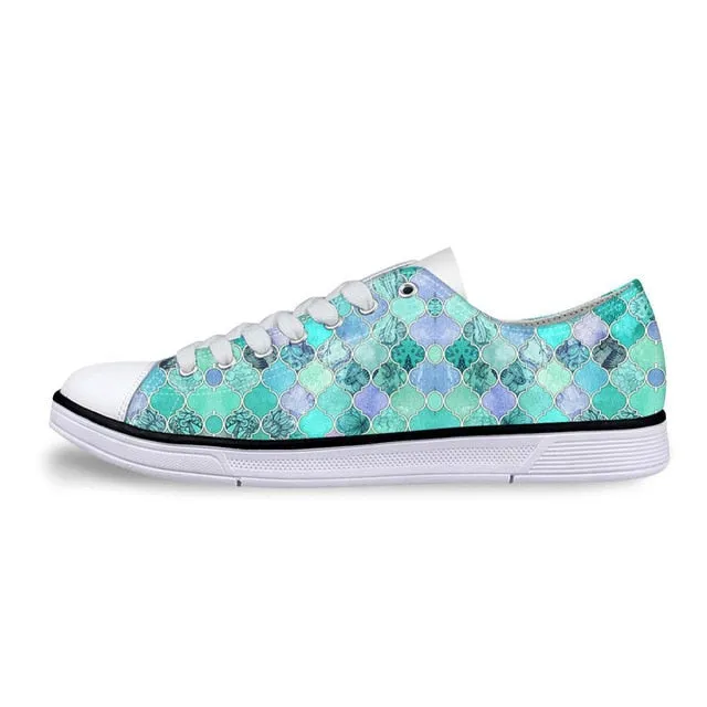 Classic Low Style Canvas Shoes for Women-Moroccan Casual