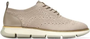 Cole Haan 4. Zerogrand Stitchlite Oxford - Shoes for Women - Round Toe - Anatomical Footbed - Pull Loop Ashes of Roses Etherea Knit/Etherea Smooth Leather/Pumpkin/Optic White 9 B - Medium
