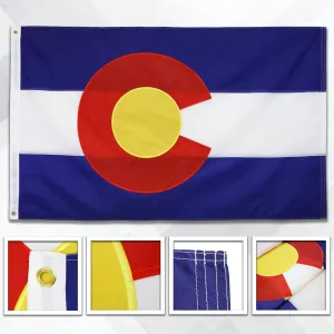 Colorado Embroidered Flag 3x5ft