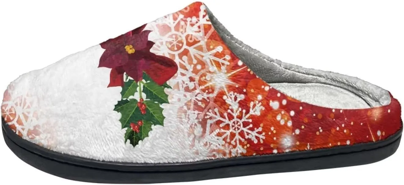 Comfortable Plush Slippers Full Toe Slip-On House Shoes Fuzzy Bedroom Slippers for Women Men Indoor Outdoor