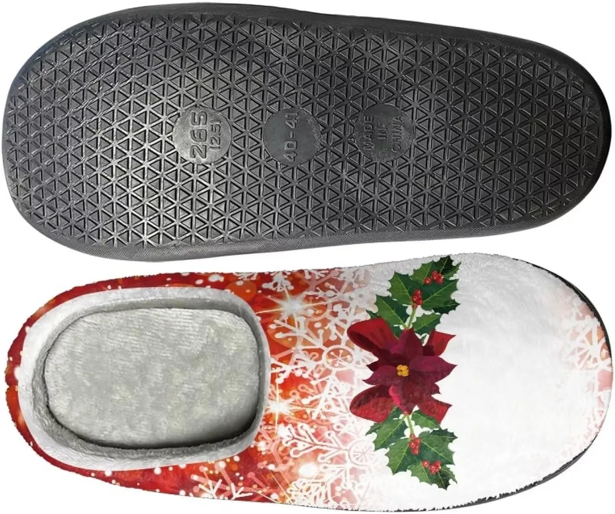 Comfortable Plush Slippers Full Toe Slip-On House Shoes Fuzzy Bedroom Slippers for Women Men Indoor Outdoor