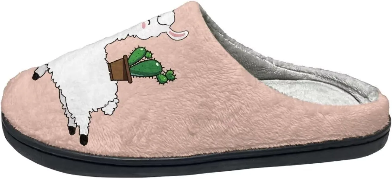 Comfortable Plush Slippers Full Toe Slip-On House Shoes Fuzzy Bedroom Slippers for Women Men Indoor Outdoor