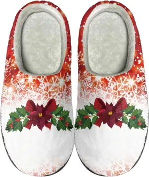 Comfortable Plush Slippers Full Toe Slip-On House Shoes Fuzzy Bedroom Slippers for Women Men Indoor Outdoor