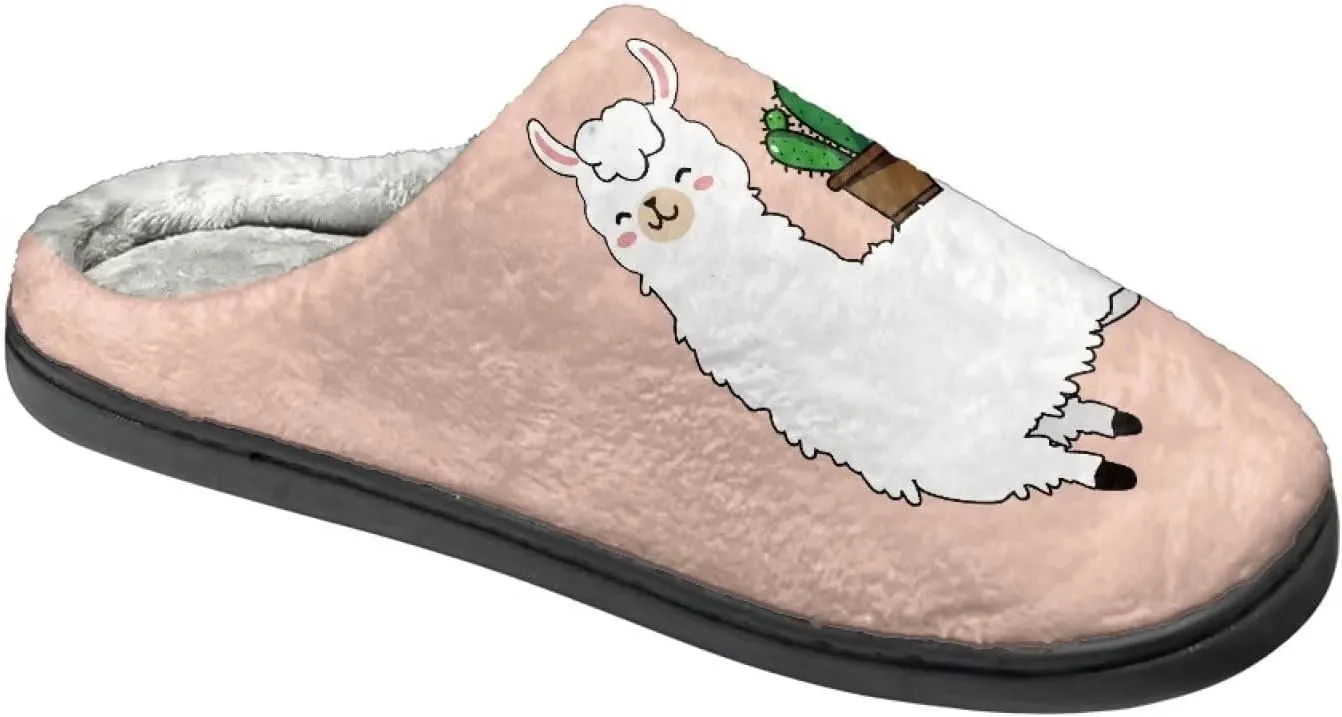 Comfortable Plush Slippers Full Toe Slip-On House Shoes Fuzzy Bedroom Slippers for Women Men Indoor Outdoor