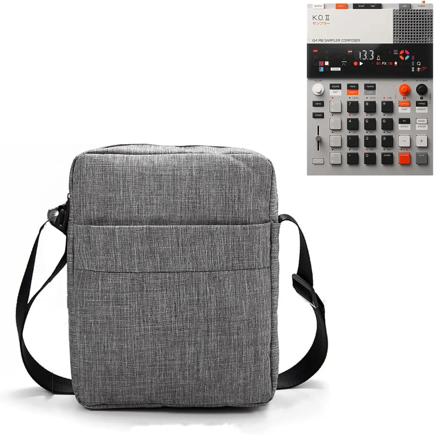 Compatible with Teenage Engineering K.O. II Soft Bag, EP–133 K.O II Sampler, Synthesizer, and Drum Machine Crossbody Bag