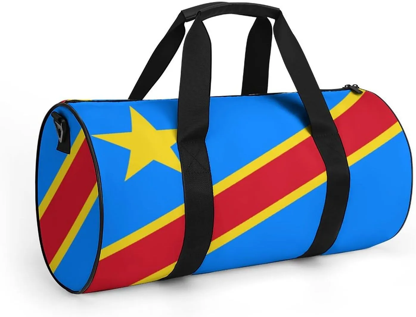 Congo Flag Waterproof Gym Duffel for Men Women Sports Travel Tote Bag