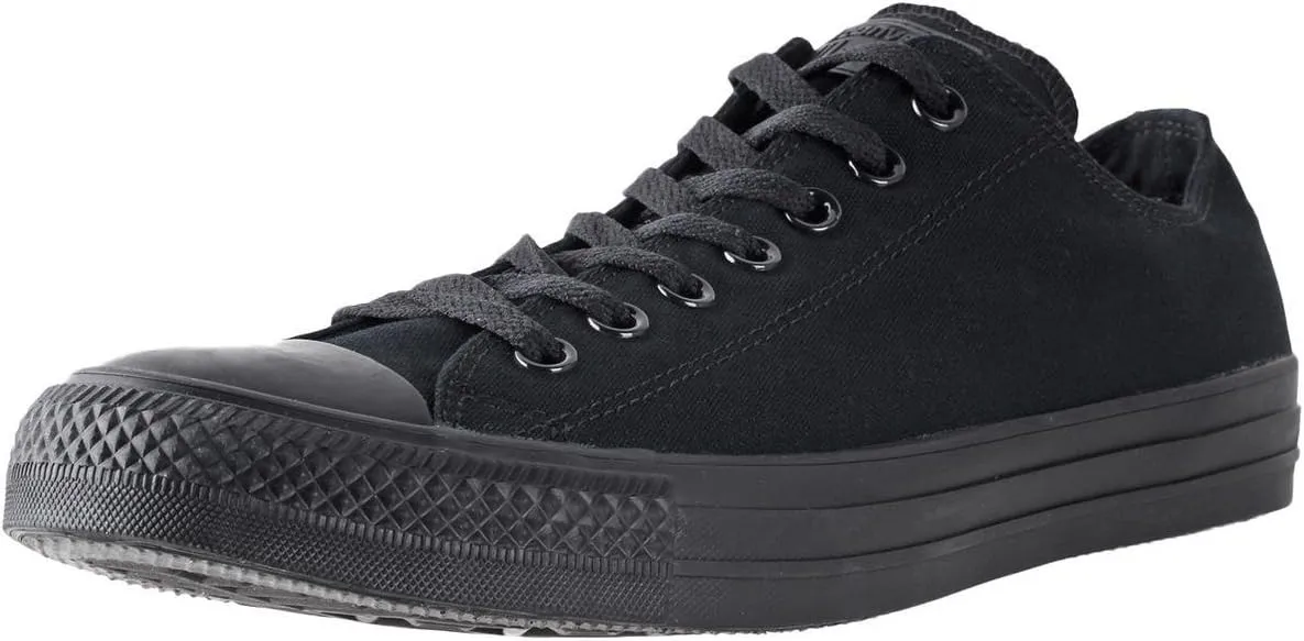 Converse Chuck Taylor All Star Low Top Sneaker Black/Black 10.5 Women/8.5 Men