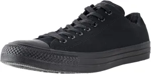 Converse Chuck Taylor All Star Low Top Sneaker Black/Black 10.5 Women/8.5 Men
