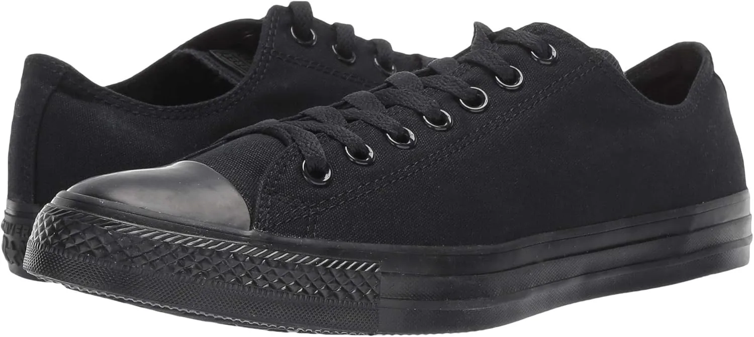 Converse Unisex Chuck Taylor All Star Low Top Sneaker Black Monochrome 15 Women/13 Men