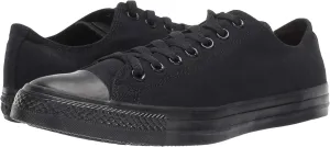 Converse Unisex Chuck Taylor All Star Low Top Sneaker Black Monochrome 15 Women/13 Men