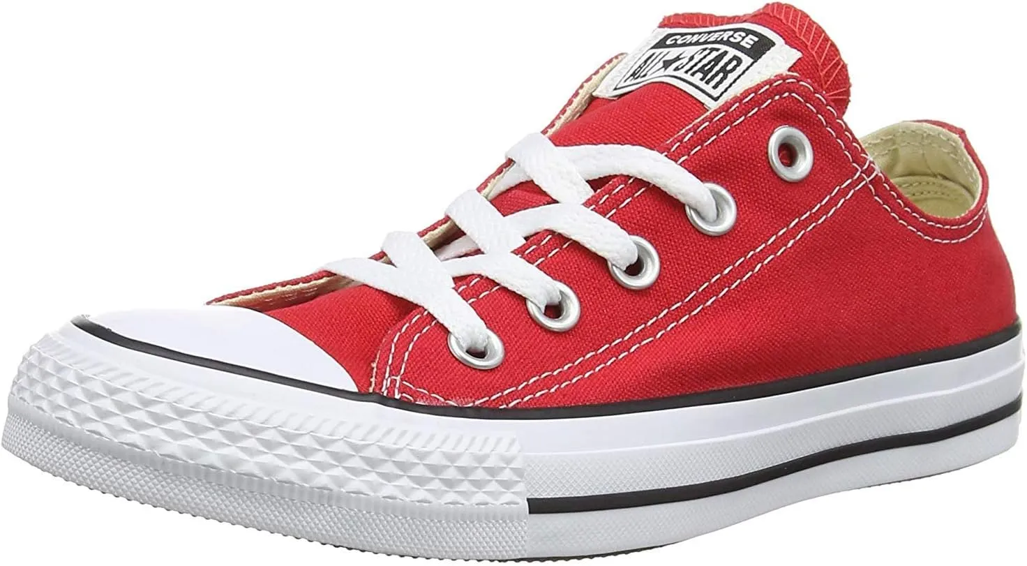 Converse Womens All Star Ii Ox Low Top Lace Up Fashion Sneakers, Red, Size 7.5