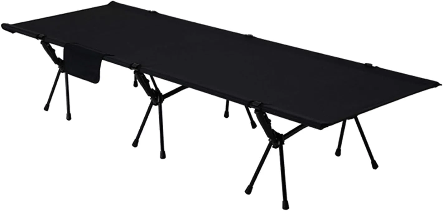 Cots for Sleeping, Height Adjustable Ultralight Backpacking Cot, Portable Cot Bed for Adult Traveling Hiking Office Nap, 2 Modes of Use(Black)