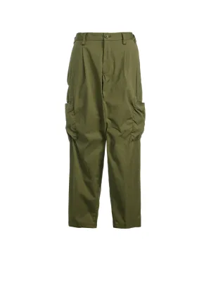 COTTON/NYLON OXFORD PANTS WITH FULLED WOOL GAUZE POCKETS