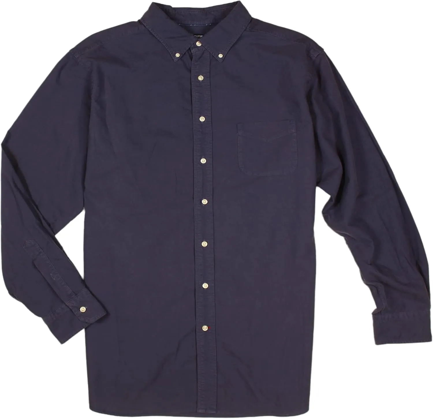 Cremieux Men's Big & Tall Full-Fit Easy-Care Long Sleeve Oxford Shirt with Pocket (Dusty Navy 261, XX-Large Tall, 2XT)