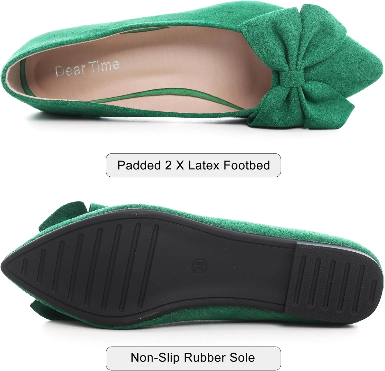 Dear Time Women's Ballet Flats Dress Ballet Shoes Slip on for Office Work Comfortable Shoes