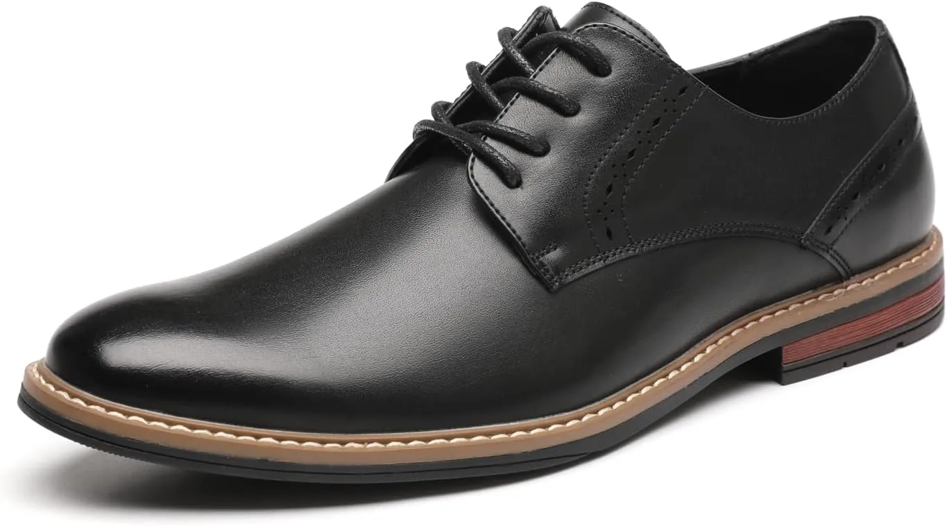 DECARSDZ Mens Classic Oxford Wingtip Modern Formal Lace Up Dress Shoes Wedding Shoe