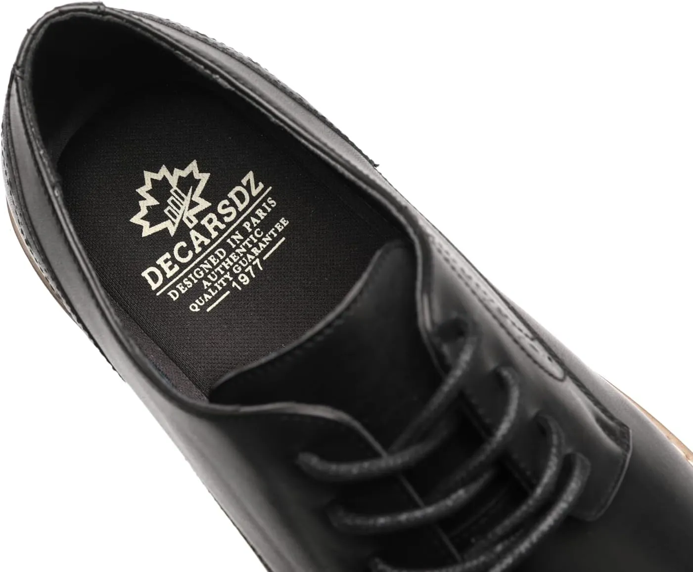 DECARSDZ Mens Classic Oxford Wingtip Modern Formal Lace Up Dress Shoes Wedding Shoe